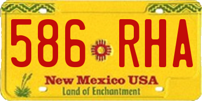 NM license plate 586RHA