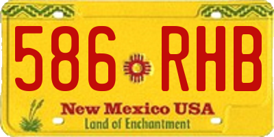 NM license plate 586RHB