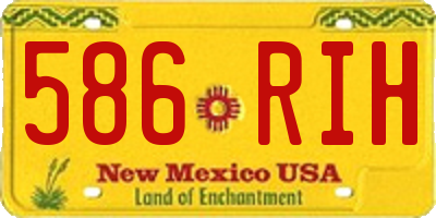 NM license plate 586RIH