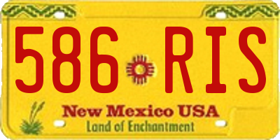 NM license plate 586RIS