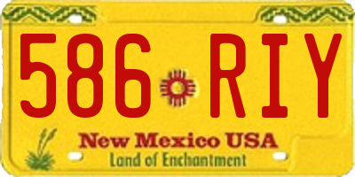 NM license plate 586RIY