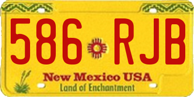 NM license plate 586RJB