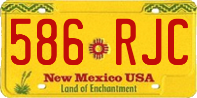 NM license plate 586RJC