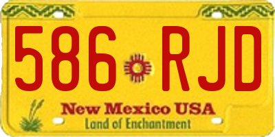 NM license plate 586RJD