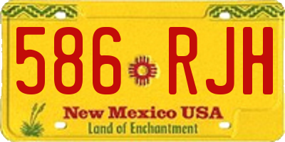 NM license plate 586RJH