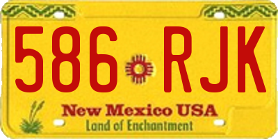 NM license plate 586RJK