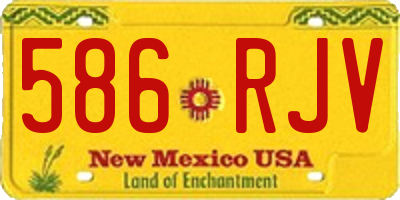 NM license plate 586RJV