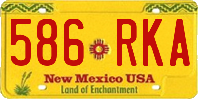 NM license plate 586RKA