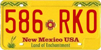 NM license plate 586RKO