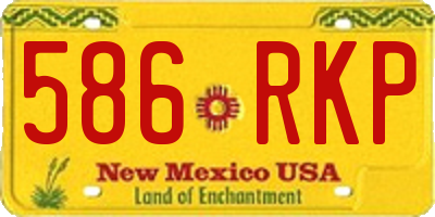 NM license plate 586RKP