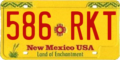 NM license plate 586RKT
