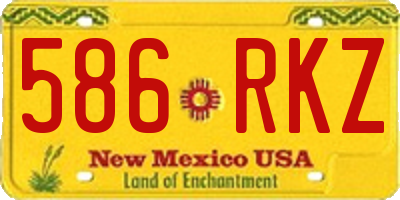 NM license plate 586RKZ