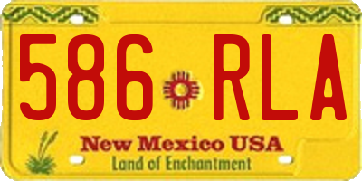 NM license plate 586RLA