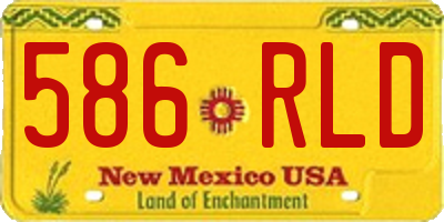 NM license plate 586RLD