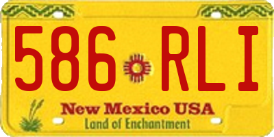 NM license plate 586RLI