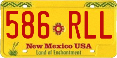 NM license plate 586RLL