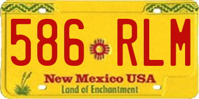 NM license plate 586RLM