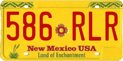 NM license plate 586RLR