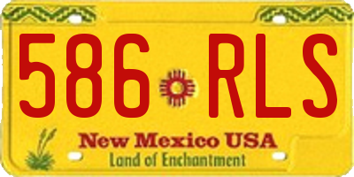 NM license plate 586RLS