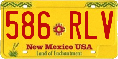 NM license plate 586RLV