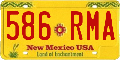 NM license plate 586RMA