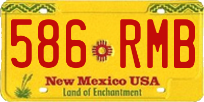 NM license plate 586RMB