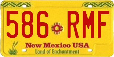 NM license plate 586RMF