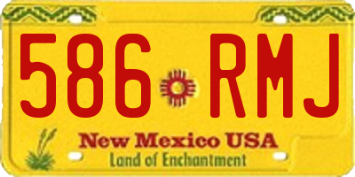 NM license plate 586RMJ
