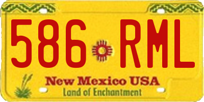 NM license plate 586RML
