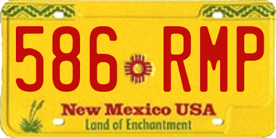 NM license plate 586RMP