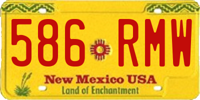 NM license plate 586RMW