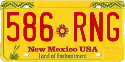 NM license plate 586RNG