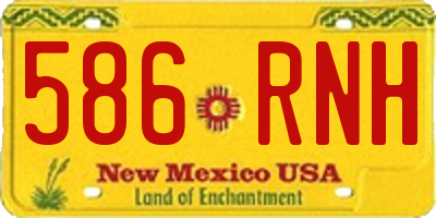 NM license plate 586RNH