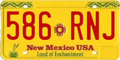 NM license plate 586RNJ