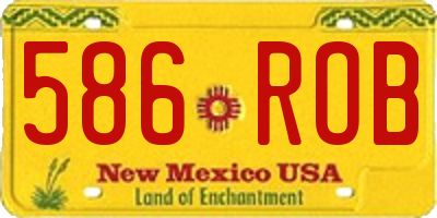NM license plate 586ROB