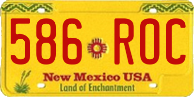 NM license plate 586ROC