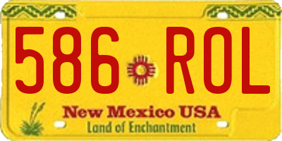 NM license plate 586ROL