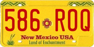 NM license plate 586ROQ