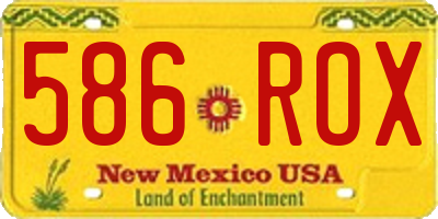 NM license plate 586ROX