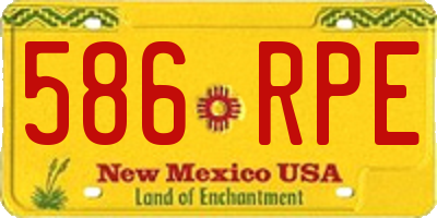 NM license plate 586RPE
