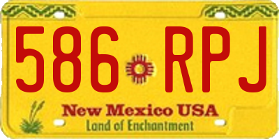 NM license plate 586RPJ