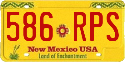 NM license plate 586RPS