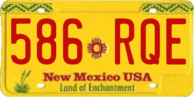 NM license plate 586RQE