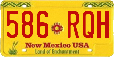 NM license plate 586RQH