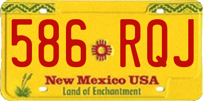 NM license plate 586RQJ