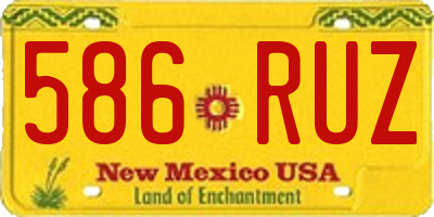 NM license plate 586RUZ