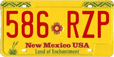 NM license plate 586RZP