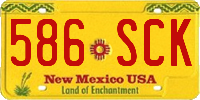 NM license plate 586SCK