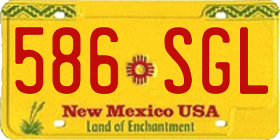 NM license plate 586SGL