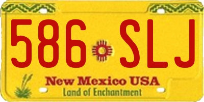 NM license plate 586SLJ